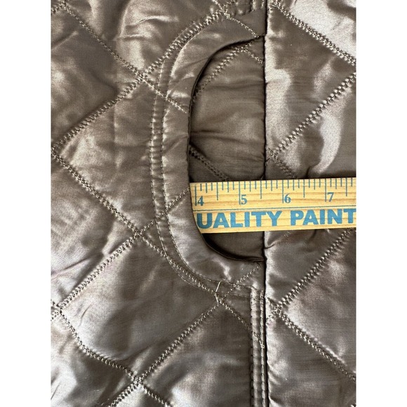 Jane Ashley Puffer Vest Jacket Rust Brown Size XL Full Zip Quilted - Picture 4 of 15